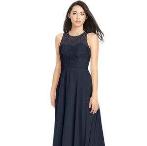 Azazie Frederica Dress in Dark Navy